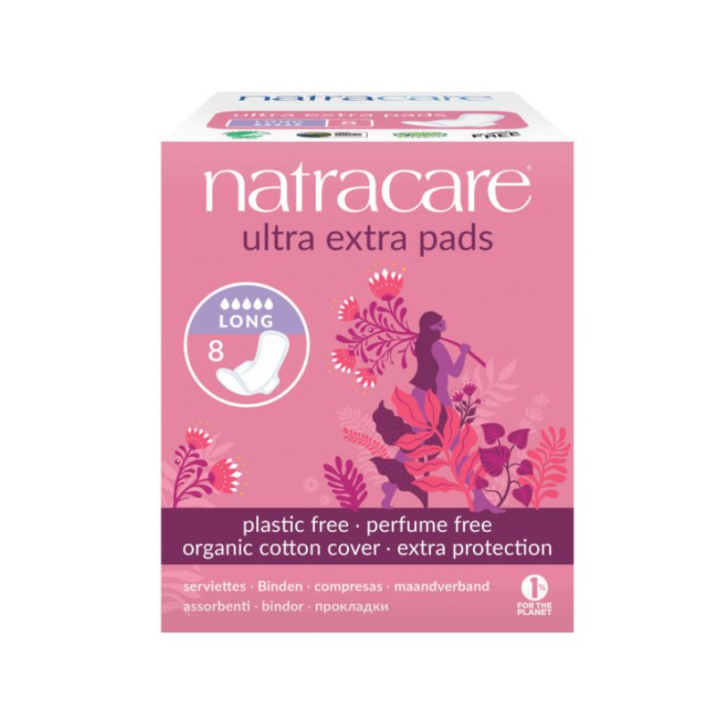 NATRACARE vložky ULTRA extra long dlhé 8 ks 5 kvapiek