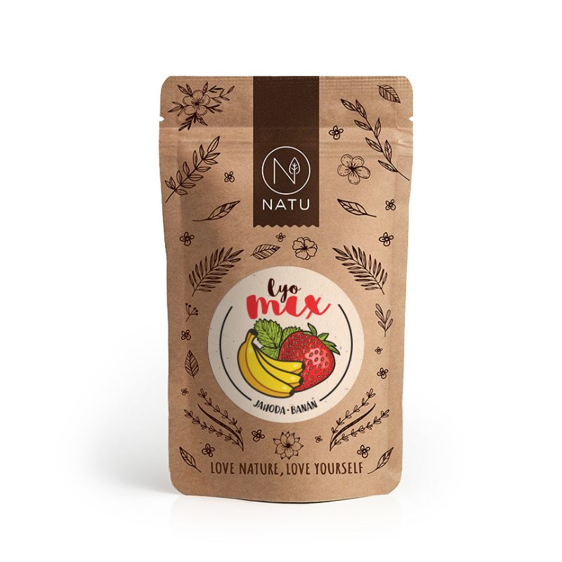 NATU Lyo Mix jahoda a banán 40 g