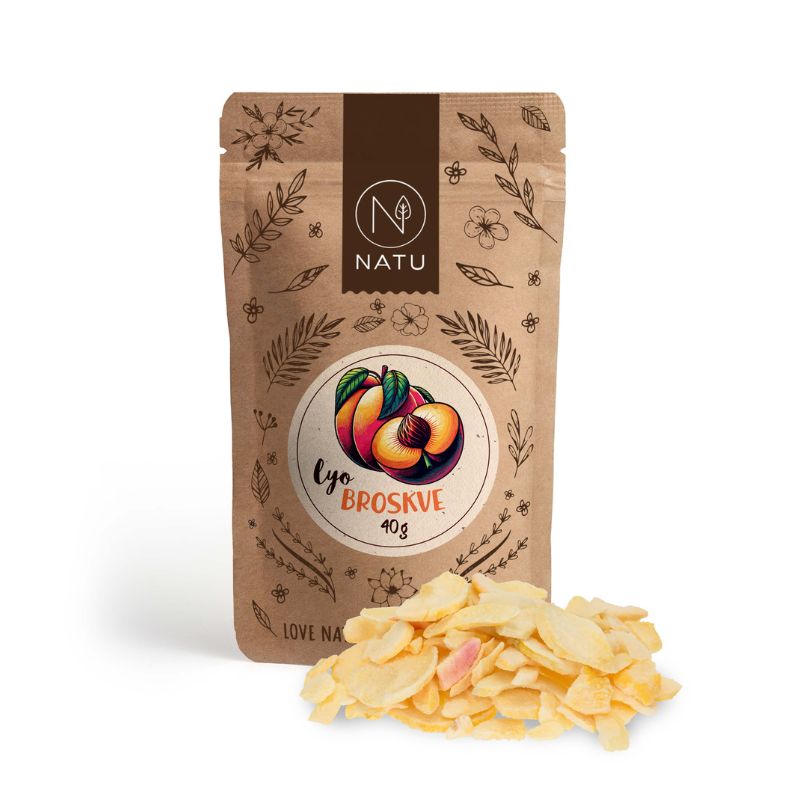 NATU Lyofilizované Broskyne plátky 40 g