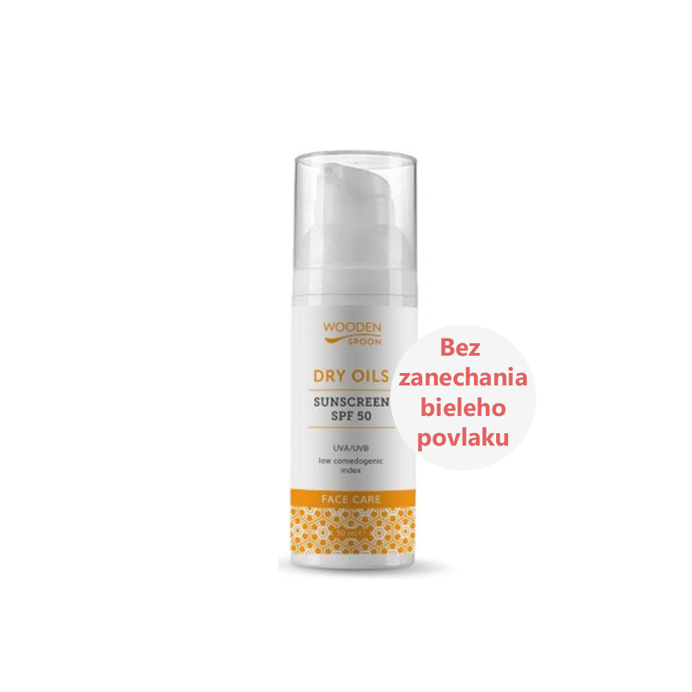 Wooden Spoon Opaľovací krém na tvár SPF 50 s nízkym komedogénnym indexom 50 ml
