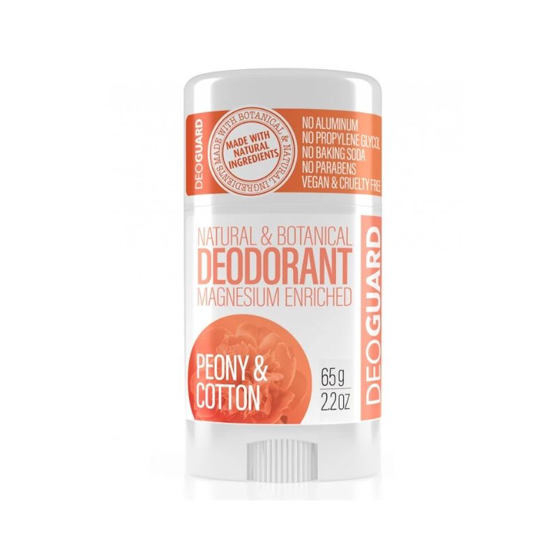 DEOGUARD Prírodný Tuhý deodorant Pivónia a Kvet bavlny 65 g