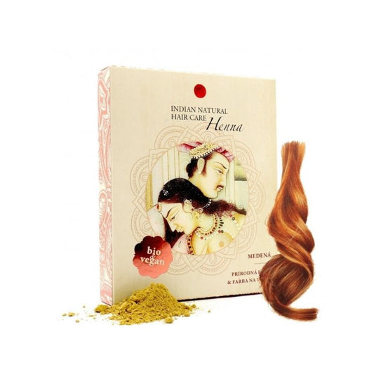 Indian natural hair care Henna Medená farba a kúra na vlasy 200g