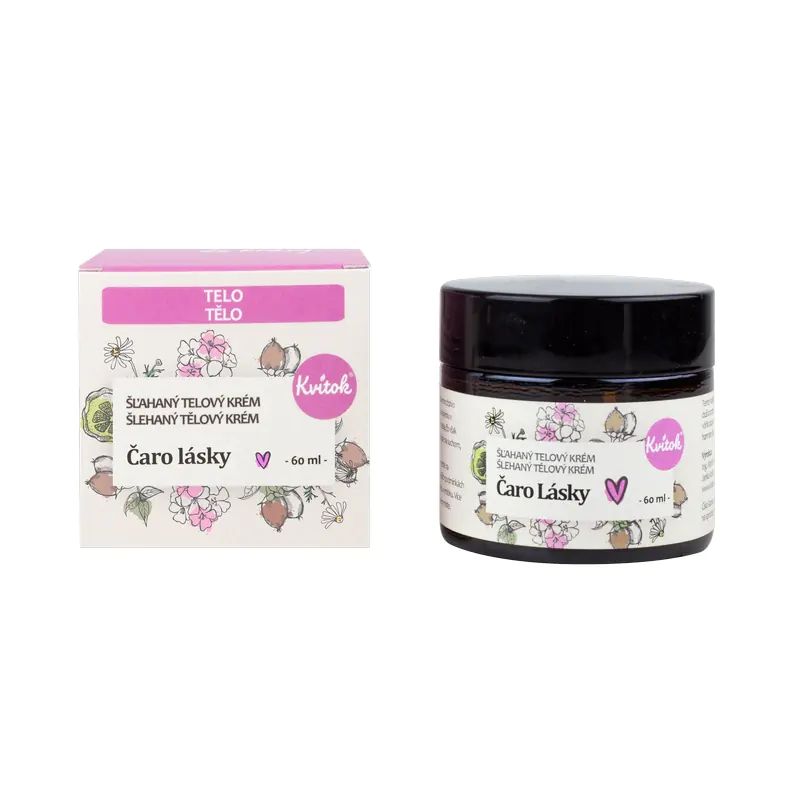 Kvitok Šľahaný telový krém Čaro lásky 60 ml