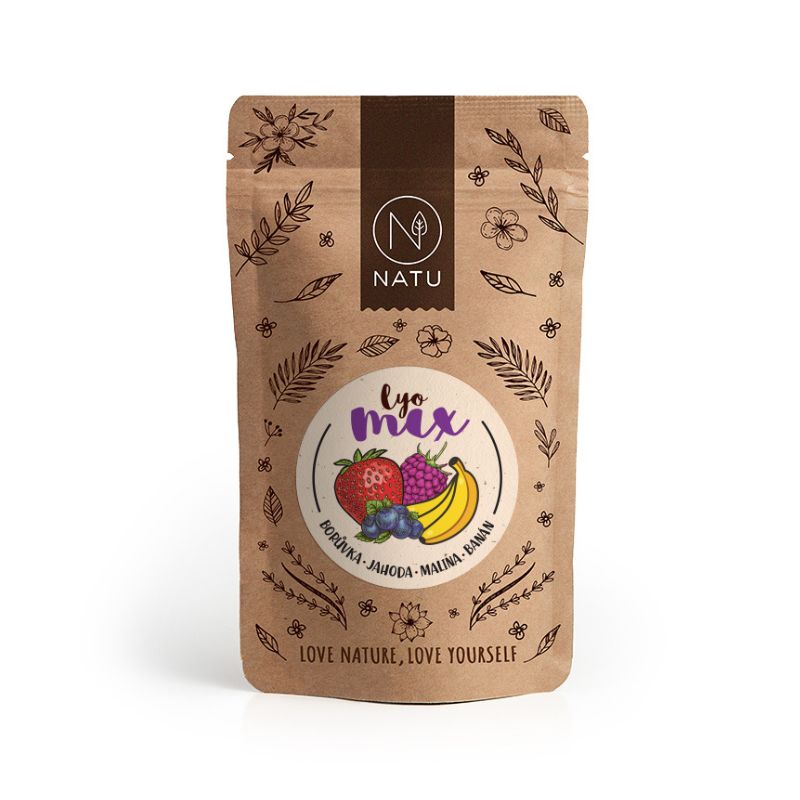 NATU Lyo Mix čučoriedka a jahoda 35 g